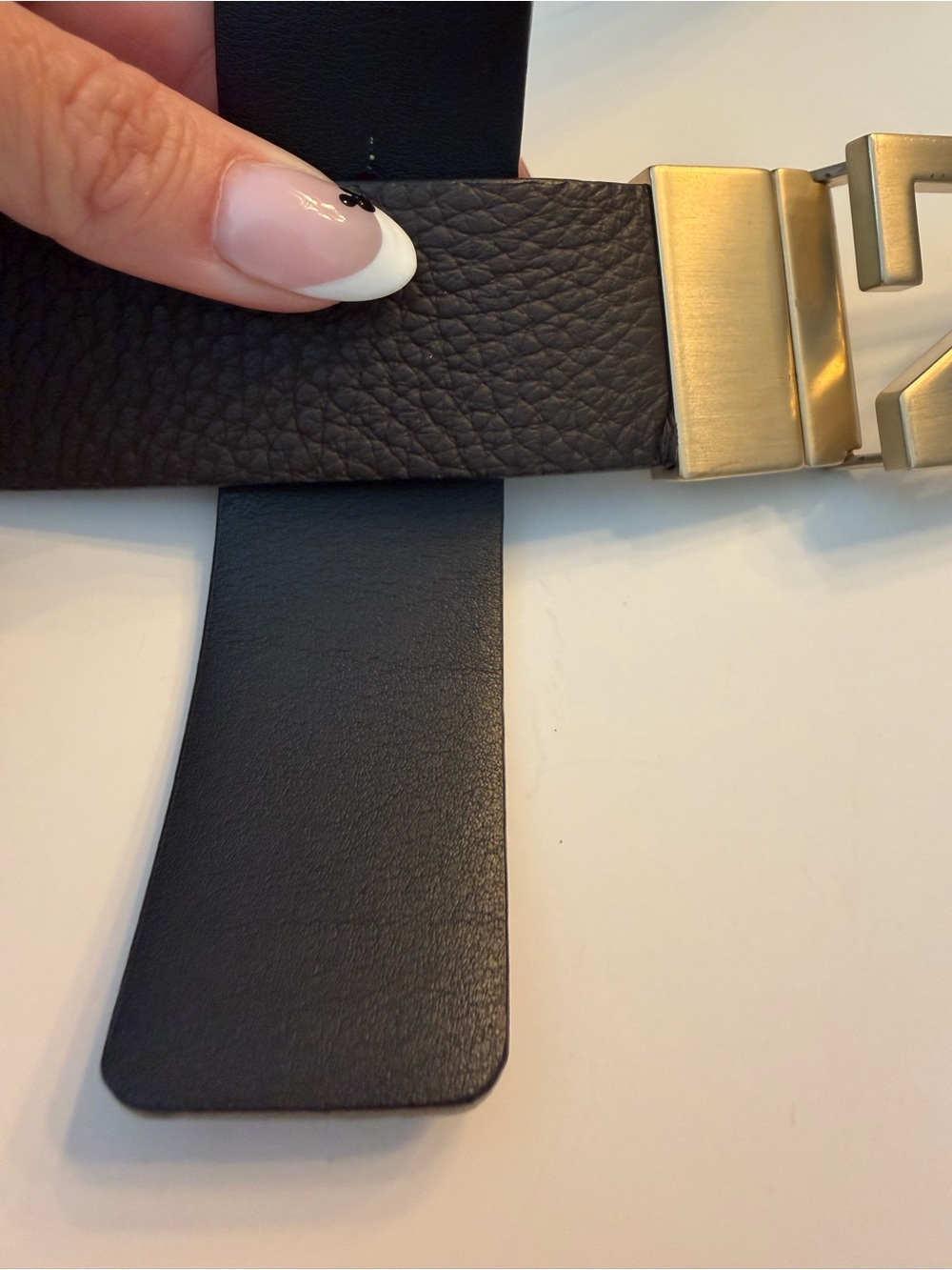 EUC! Zegna Grained Leather Reversible - Picture 13 of 15